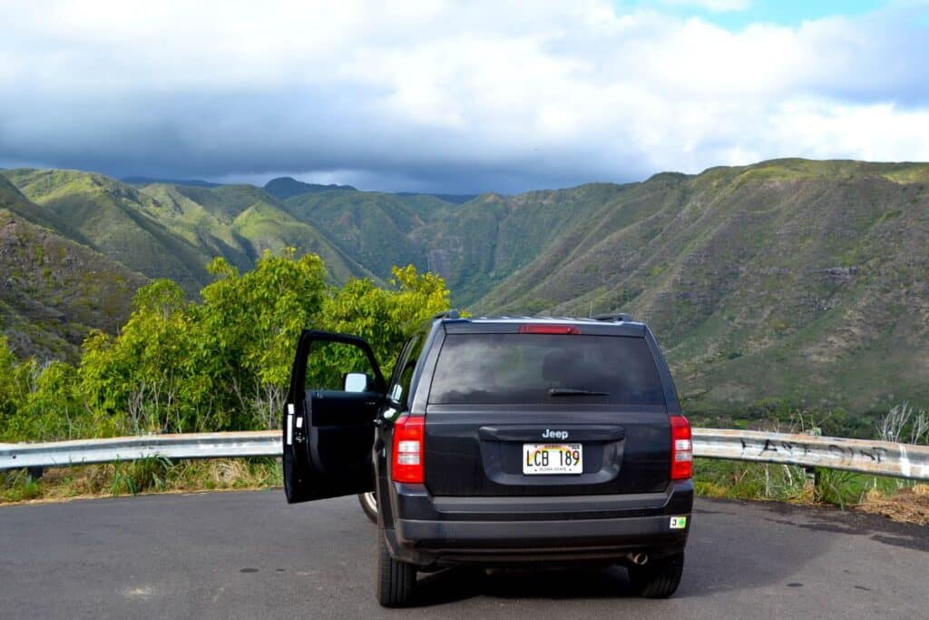 Driving on Molokai Hawaii